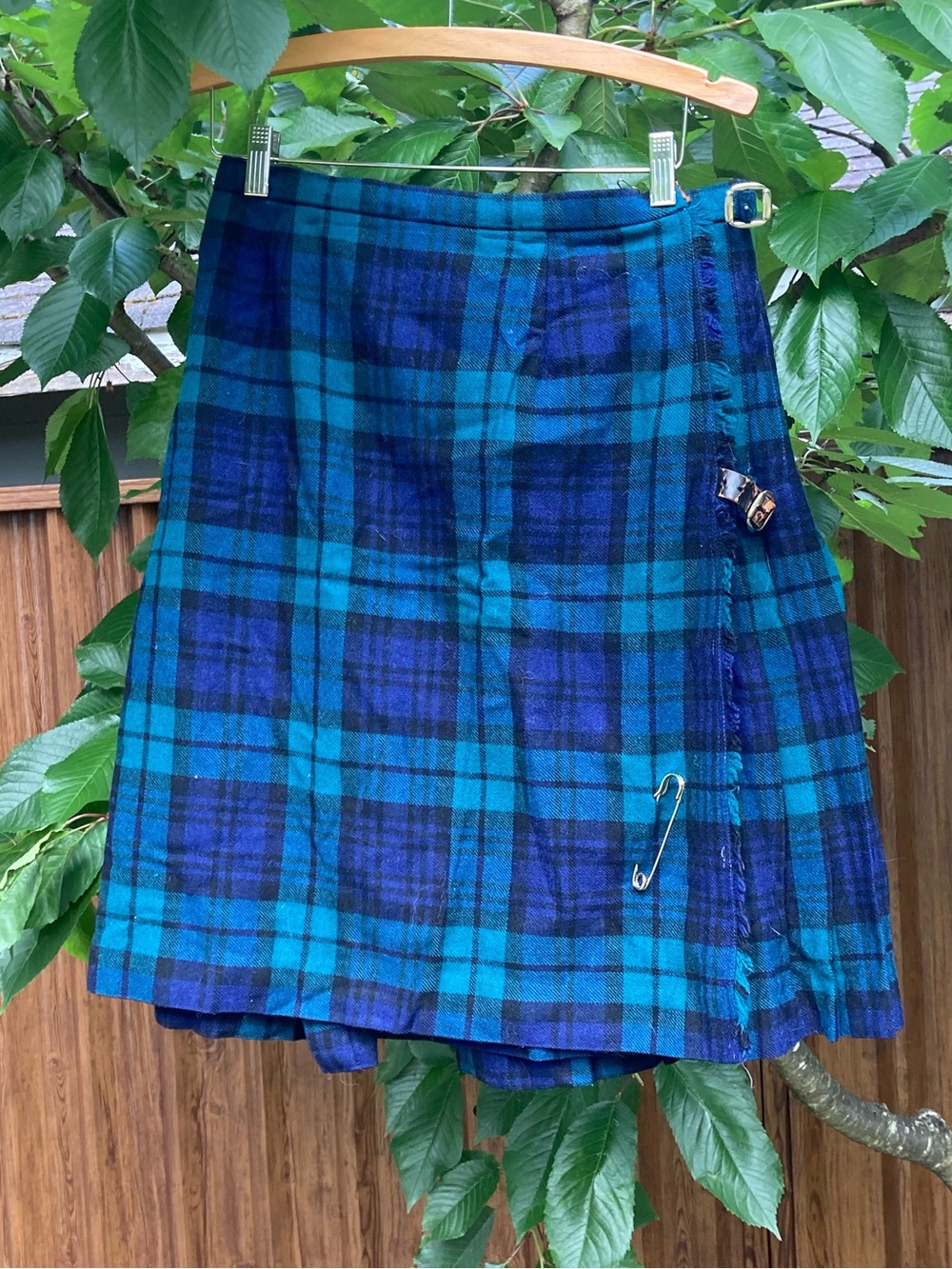 Blue-Green Plaid Women’s Kilt Skirt